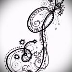 Levél tetoválás vázlata tetováláshoz - opció - tatufoto.ru - 5