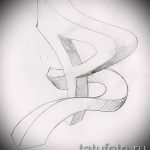 Levél tetoválás vázlata tetováláshoz - opció - tatufoto.ru - 4