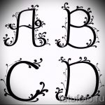 Betű tetoválás vázlata tetováláshoz - opció - tatufoto.ru - 2