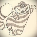 A Cheshire -macska tetoválási vázlatának méltó változata - használhat egy Cheshire -macska mosolyát tetováláshoz