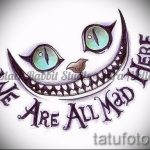 A cheshire macska tetoválási vázlatának hűvös változata - használható egy cheshire macska és egy óra tetoválásához