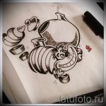 A cheshire macska tetováló vázlatának eredeti változata - használható tetováló cheshire macska férfiak számára