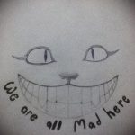 A cheshire macska tetoválási vázlatának eredeti változata - használható cheshire macska és kalapos tetováláshoz
