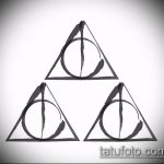 Halál ereklyék tetoválás vázlata # 297