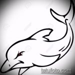 dolphin tattoo sketch # 882 is a cool version of the drawing, which can be successfully used to refine and apply a dolphin meaning on the leg as a tattoo