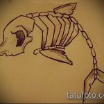 dolphin tattoo sketch №981 - a unique version of the pattern, which can be easily used for revision and drawing a tattoo on the leg like a dolphin