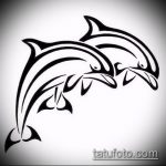 dolphin tattoo sketch # 134 is a cool version of the pattern that can be successfully used to transform and apply as a dolphin tattoo on the neck
