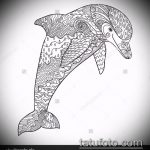 dolphin tattoo sketch # 343 is a cool version of the drawing that can be easily used for revision and applying as a dolphin tattoo on the wrist