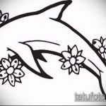 dolphin tattoo sketch number 64 - a unique version of the pattern that can be well used for processing and applying as a Celtic dolphin tattoo