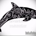dolphin tattoo sketch # 255 - an exclusive version of the pattern that can be easily used to transform and apply as a dolphin tattoo on the neck