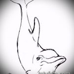 dolphin tattoo sketch # 58 is a cool version of the pattern that can be successfully used to transform and apply as a dolphin tattoo on the neck
