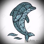 dolphin tattoo sketch number 115 - a cool version of the pattern that can be well used for alteration and applying as a dolphin tattoo on the neck