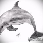 dolphin tattoo sketch # 783 - an interesting version of the pattern that can be well used for processing and applying as a tattoo dolphin hand