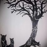 a fa tetoválás vázlata # 65 a minta érdekes változata, amely sikeresen használható a fa finomítására és felhelyezésére a gerinc mentén tetoválásként