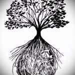 fa tetoválási vázlat # 598 - a minta egyedi változata, amely sikeresen használható változtatásra és tetoválásra, mint egy sakurafa