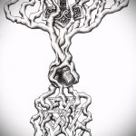 fa tetoválás vázlat 29 - a minta egyedi változata, amely sikeresen használható felülvizsgálatra és alkalmazásra faág tetoválásként