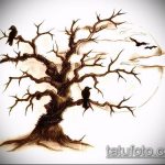 fa tetoválási vázlat # 387 - a minta érdekes változata, amely jól használható a fa megváltoztatására és körkörös alkalmazására tetoválásként