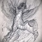 a fa tetoválás vázlata # 376 a minta klassz változata, amely könnyen használható egy fa átalakítására és felhelyezésére, mint egy tetoválás a gerinc mentén