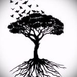 A fa tetoválási vázlat # 705 a minta klassz változata, amely könnyen használható feldolgozásra és favázas tetoválásra a vállán