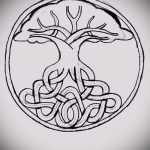 a fa tetoválás vázlata # 859 a minta méltó változata, amely könnyen használható a fa tetoválásához és feldolgozásához az oldalán