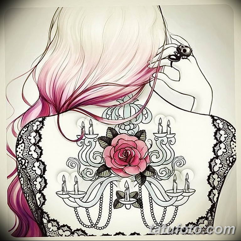 vázlat egy lány tetoválásáról 2019.03.08. №012 - tetoválóvázlatok lányoknak -