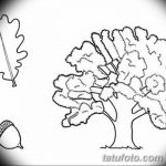 Fényképvázlat a tölgyfa tetoválásról 2018.09.11. №030 - vázlat a tölgyfa tetoválásról