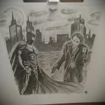 A Joker tetoválás vázlata # 901 a minta klassz változata, amely jól használható finomításra és alkalmazásra, mint joker tetoválás a cilinderben