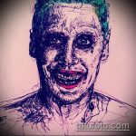A Joker tetoválás vázlata # 748 a rajz méltó változata, amely könnyen használható változtatásra és alkalmazásra, mint joker tetoválás a csuklón
