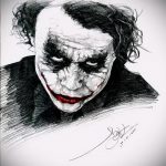 A Joker tetoválás vázlata # 580 a kép hűvös változata, amely könnyen használható felülvizsgálatra és alkalmazásra, mint joker tetoválás a homlokon