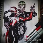Joker tetoválás vázlat # 701 - a kép hűvös változata, amely sikeresen használható revízióhoz és alkalmazáshoz, mint joker old school tetoválás