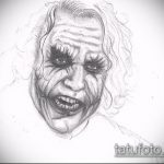 joker tetoválás vázlata # 921 - a minta exkluzív változata, amely könnyen használható feldolgozásra és alkalmazásra joker tetoválásként betűkkel