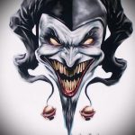 A Joker tetoválás vázlata # 379 a kép hűvös változata, amely jól használható a joker maszk véglegesítésére és tetoválásként történő alkalmazására