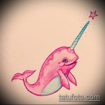 egyszarvú tetoválás vázlat 7 - a minta érdekes változata, amely könnyen használható átalakítására és alkalmazására színes egyszarvú tetoválásként