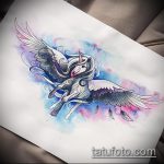 egyszarvú tetoválás vázlata № 834 - a minta egyedi változata, amely könnyen használható felülvizsgálathoz és alkalmazáshoz, mint egyszarvú tetoválás a combon