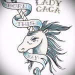 Az egyszarvú tetoválás vázlata # 298 a minta hűvös változata, amely könnyen használható feldolgozásra és egyszarvú tetoválásként a combra