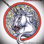 egyszarvú tetoválás vázlata # 481 - a minta hűvös változata, amely könnyen használható átalakítására és alkalmazására színes egyszarvú tetoválásként