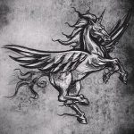 vázlat egy egyszarvú tetoválásról 31 - a minta hűvös változata, amelyet sikeresen lehet használni egyszarvú tetoválásként