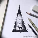 снимка Скици на татуировка смърч от 23.04.2018 №060 - Скици на татуировка смърч -