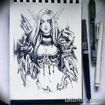 vázlat tetoválás elf 2019.07.16. №084 - vázlat tetoválás elf -