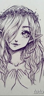 vázlat tetoválás elf 2019.07.16 №037 - vázlat tetoválás elf -