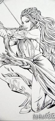 vázlat tetoválás elf 2019.07.16 №043 - vázlat tetoválás elf -