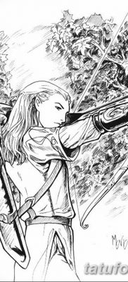 vázlat tetoválás elf 2019.07.16 №050 - vázlat tetoválás elf -