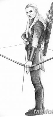 vázlat tetoválás elf 2019.07.16 №065 - vázlat tetoválás elf -