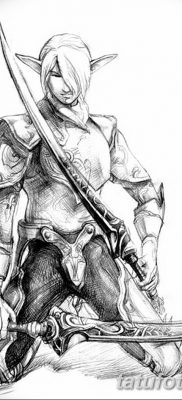 vázlat tetoválás elf 2019.07.16. №063 - vázlat tetoválás elf -