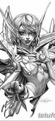 vázlat tetoválás elf 2019.07.16 №068 - vázlat tetoválás elf -