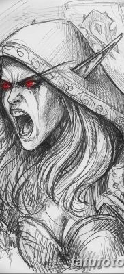 vázlat tetoválás elf 2019.07.16 №070 - vázlat tetoválás elf -