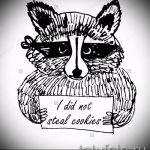 Példa egy enot tetoválási vázlatra tetováláshoz - tatufoto.ru - 46