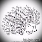 a 422 -es sündisznó tetoválás vázlata - a kép hűvös változata, amely sikeresen használható a sündisznó pisztoly megváltoztatására és tetoválásra