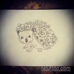 a sündisznó tetoválás vázlata # 860 egy rajz klassz változata, amely sikeresen használható a sündisznó feldolgozásához és tetováláshoz a lábán