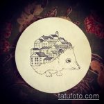 991 -es sündisznó tetoválás vázlata - a kép exkluzív változata, amely sikeresen használható a golyós sündisznó átalakítására és tetoválására